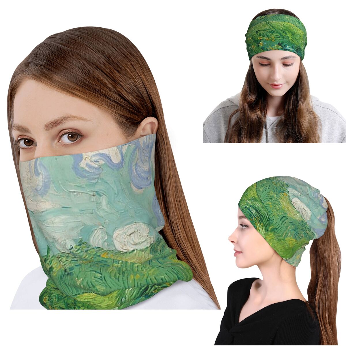 Green Wheat Fields, Auvers, Vi - Knit Beanie Hat Warm reseña y precio