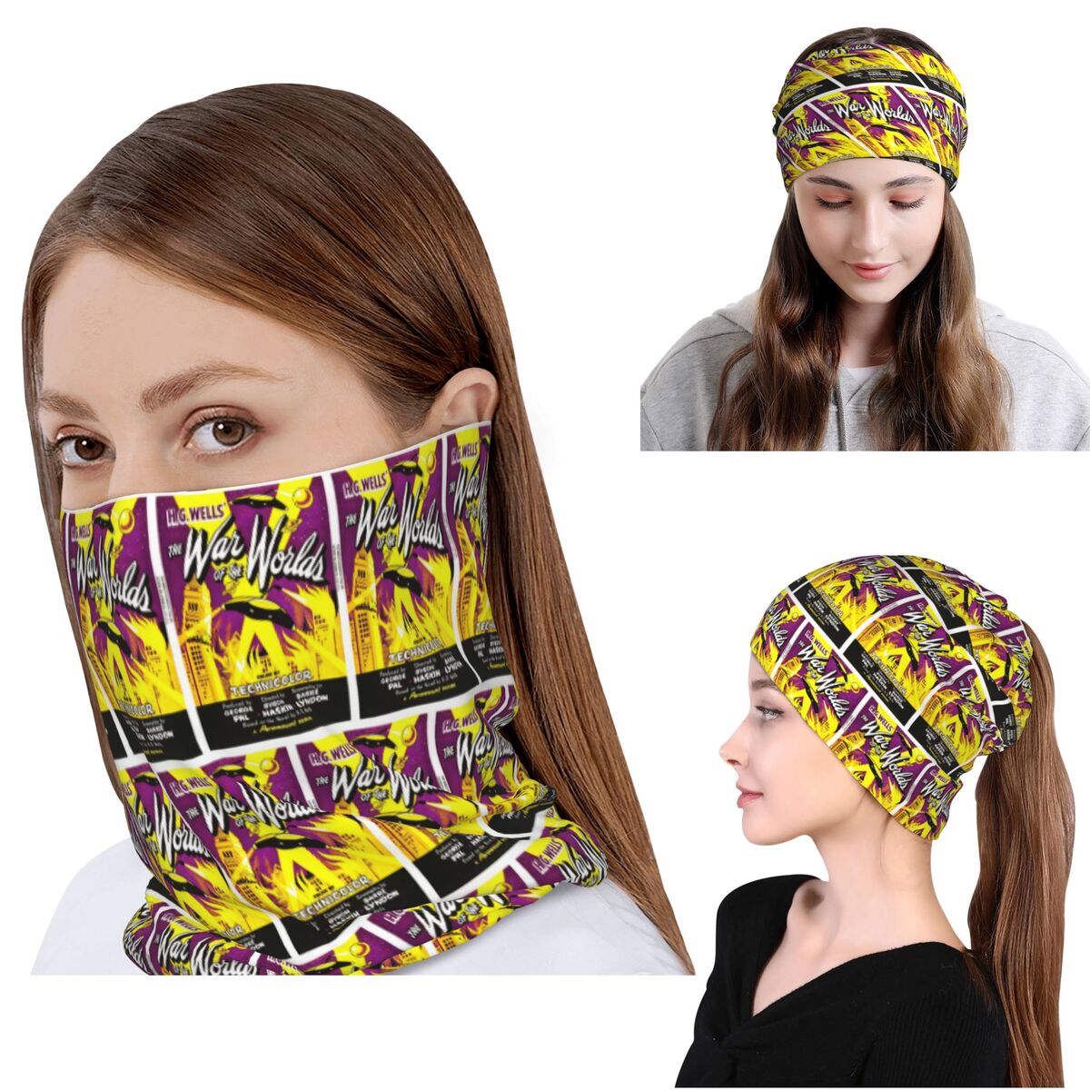 War Of The Worlds Bandana - Pa - Knit Beanie Hat Warm reseña y precio